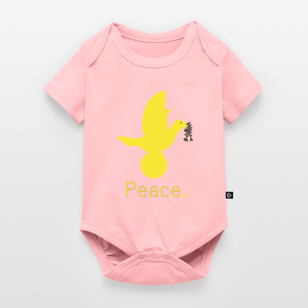 Body Bébé bio manches courtes_peacejaune - rose