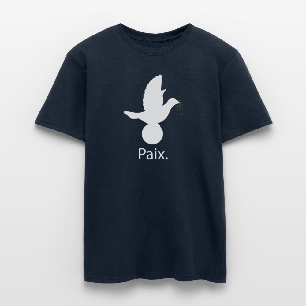 T-shirt Homme Paix blanc - Lusoquot - marine