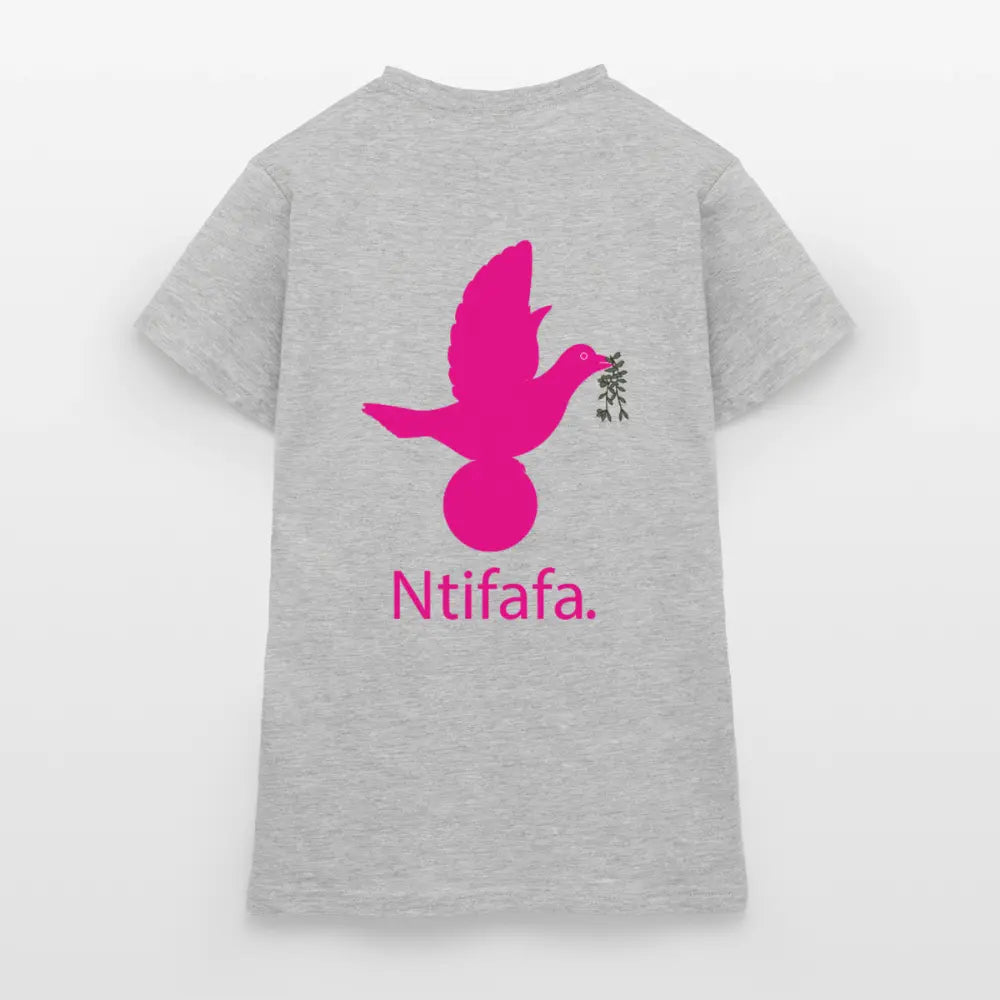 T-shirt Femme fête des mères Ntifafa rose - Lusoquot - gris chiné
