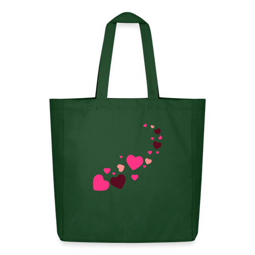 Tote bag Stanley/Stella Midweight recyclé Coeur Peace rose - Lusoquot - vert bouteille