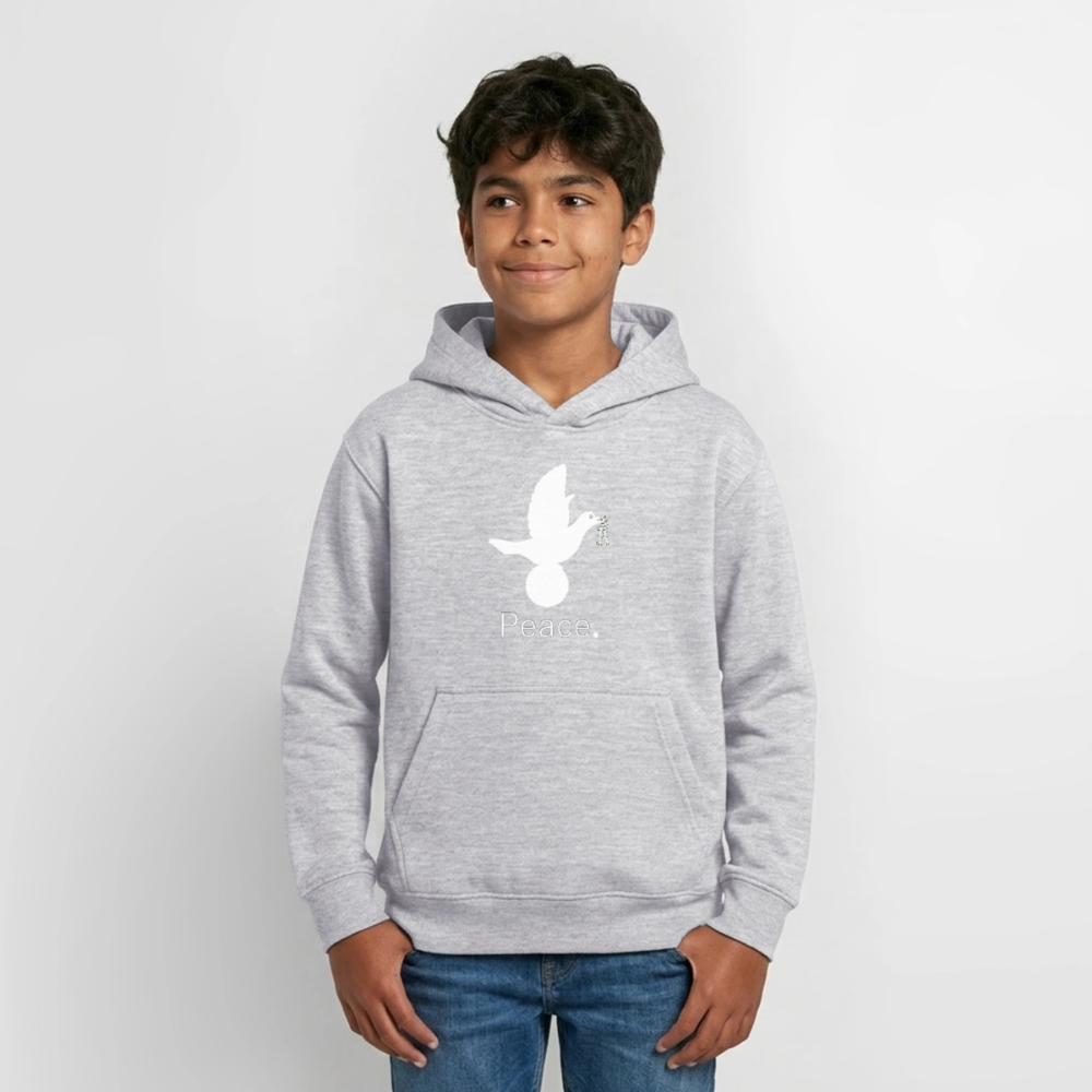 Sweat à capuche Ado_peaceblanc - gris clair chiné