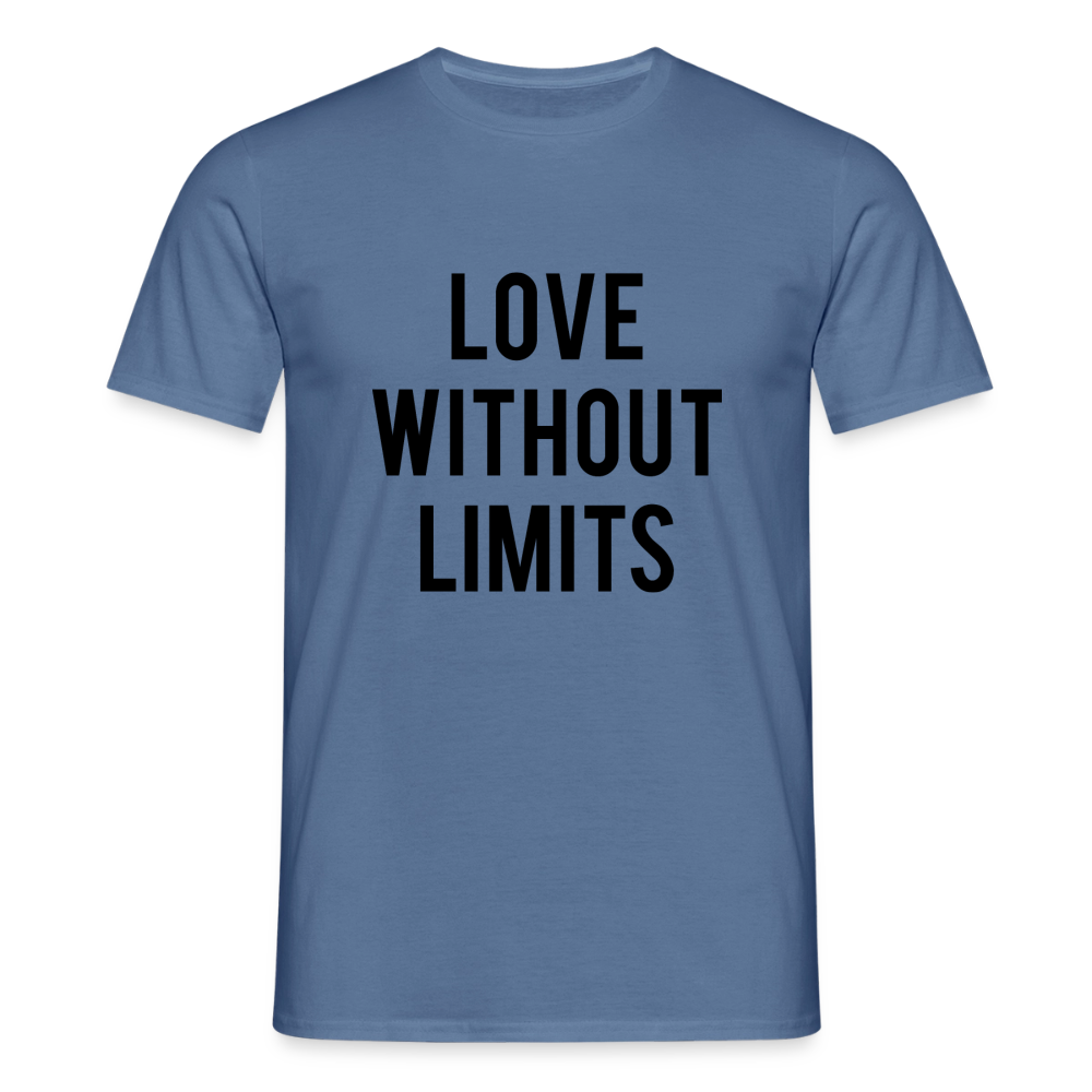 Men's T-Shirt_peace_noir - dove blue 