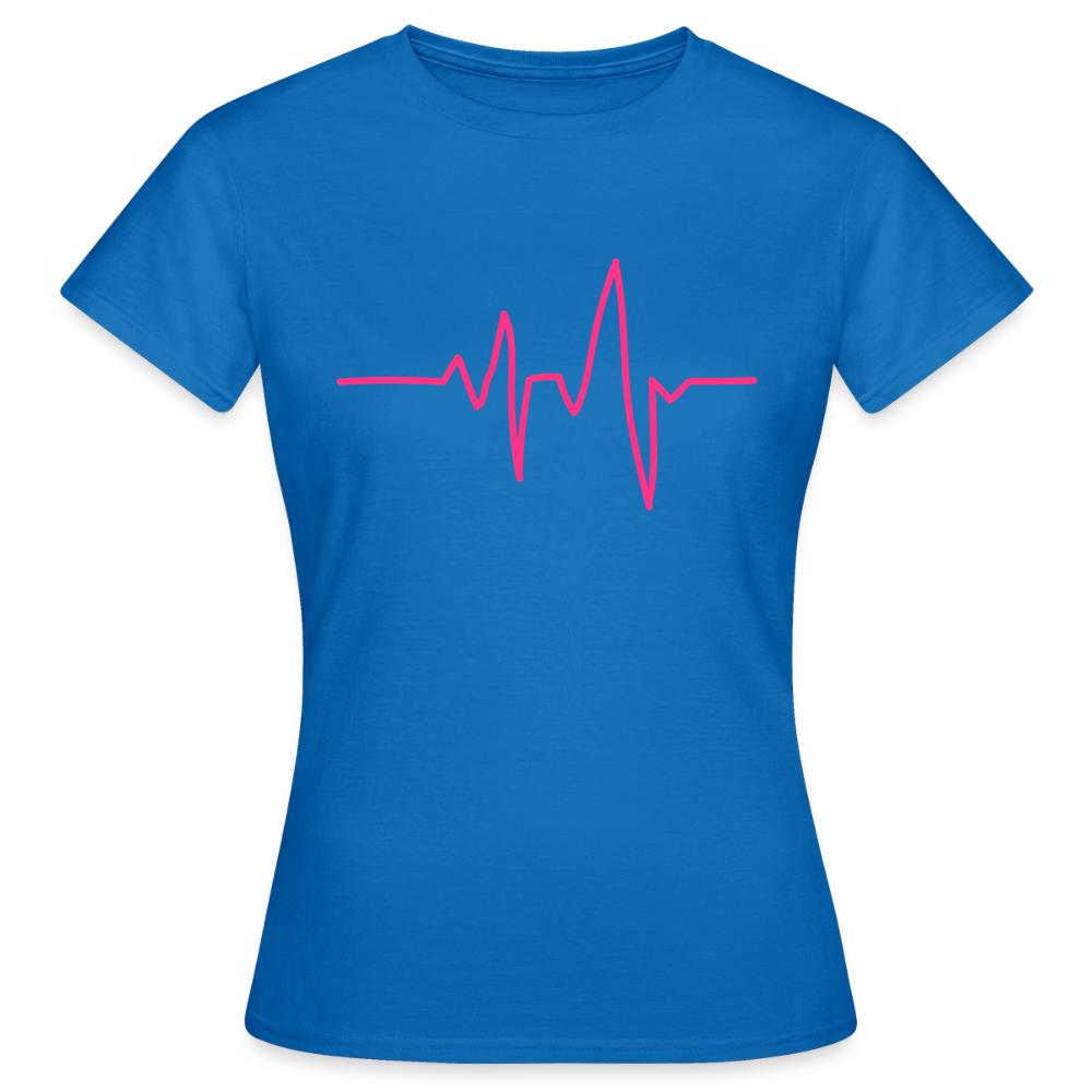 T-shirt Femme_peace_rose_coeur - bleu royal