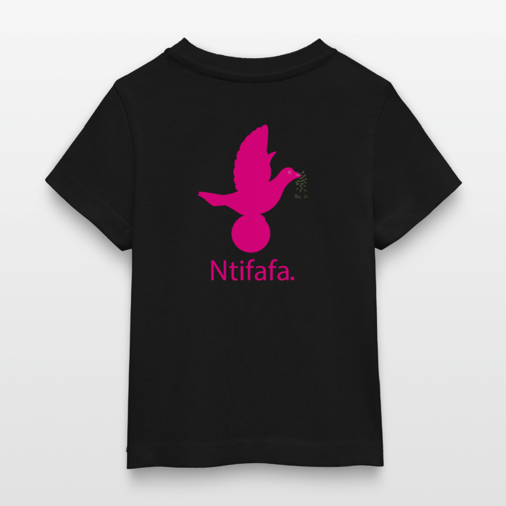 T-shirt bébé bio Stanley/Stella anniaversaire 2 ans Ntifafa rose - Lusoquot - noir