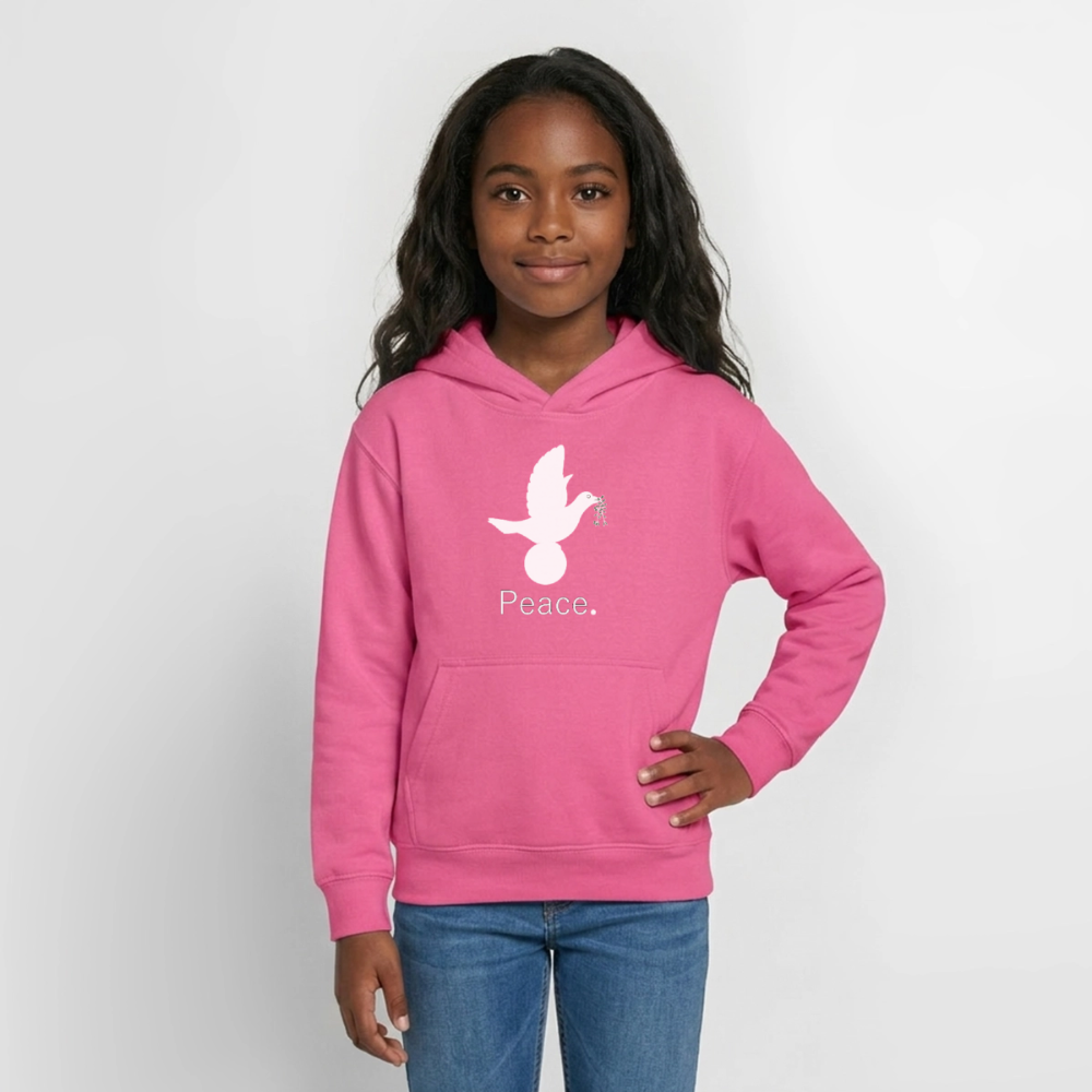 Sweat à capuche Ado_peaceblanc - rose