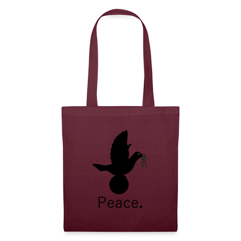 Tote Bag I love you to moon and back Peace noir - Lusoquot - bordeaux