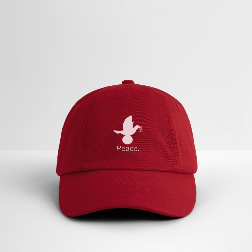 Casquette classique_peaceblanc - rouge classique