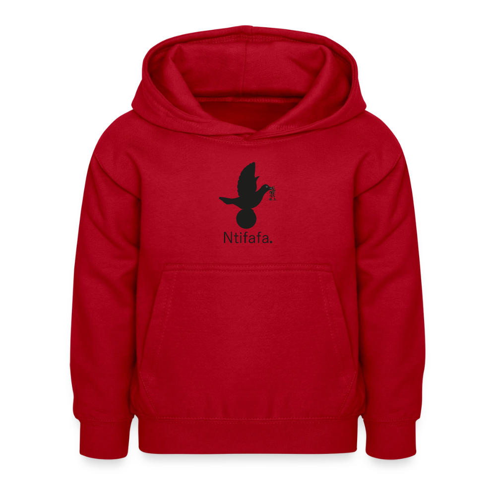 Sweat à capuche Enfant Ntifafa noir - Lusoquot - rouge
