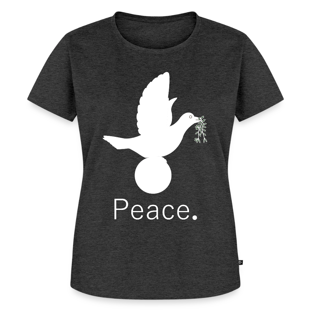 T-shirt Premium Femme_peaceblanc - anthracite chiné