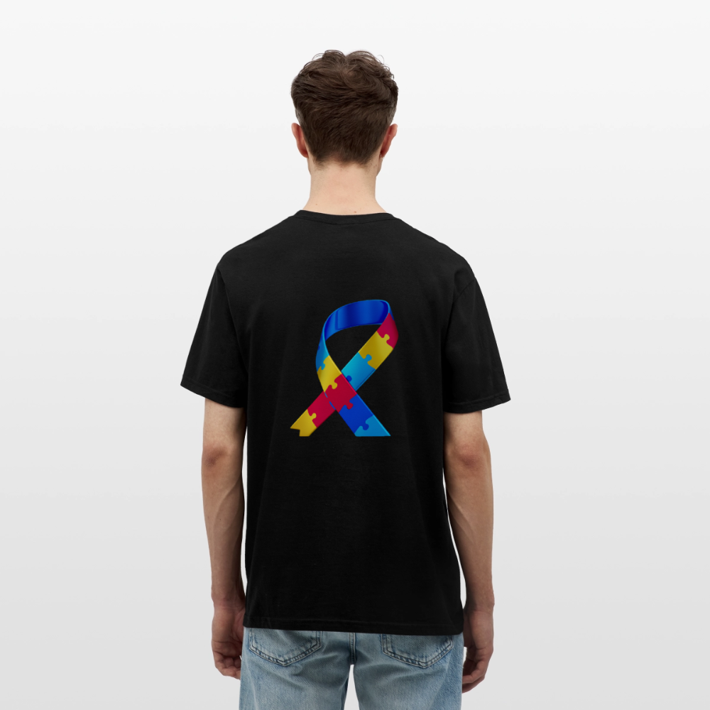 T-shirt Homme -journeemondiale trisomie 21 mars- Peace jaune - noir