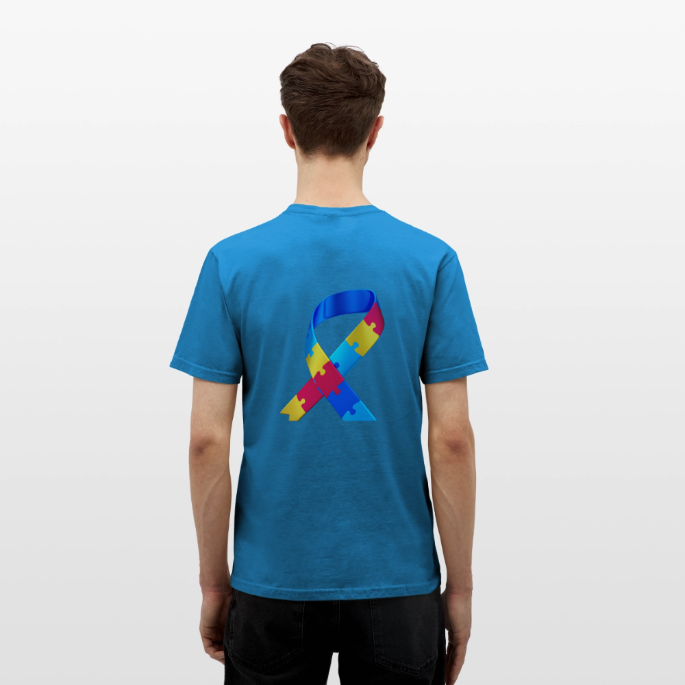 T-shirt Homme -journeemondiale trisomie 21 mars- Peace jaune - bleu royal