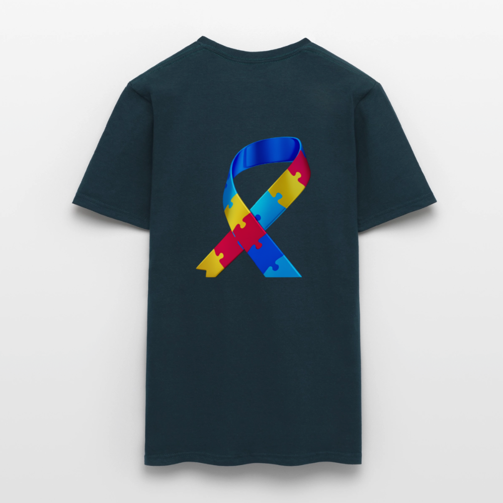 T-shirt Homme -journeemondiale trisomie 21 mars- Peace jaune - marine