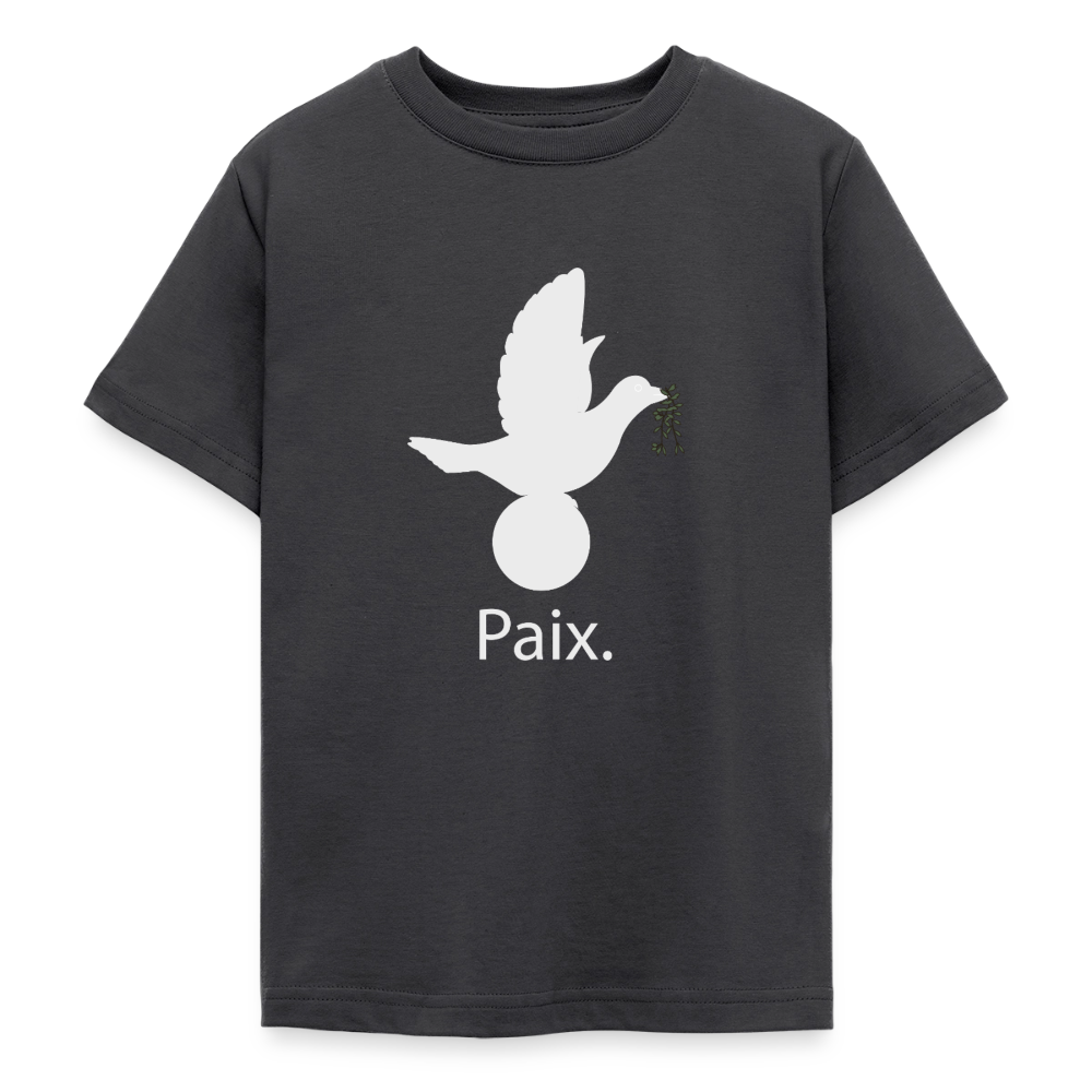T-shirt Ado  Paix blanc - Lusoquot - charbon