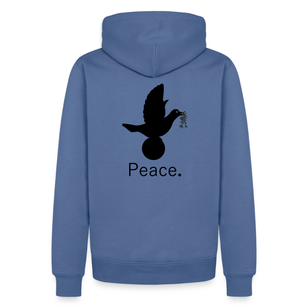 Sweat-shirt à capuche Premium pour hommes Peace and joy Peace noir - Lusoquot - bleu pigeon