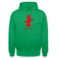 Sweat-shirt à capuche unisexe Peace rouge Lusoquot - vert