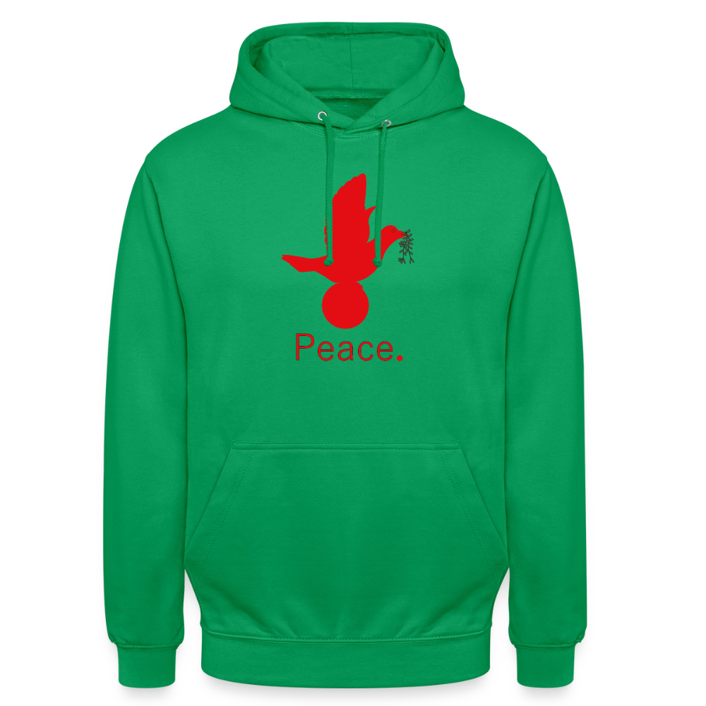 Sweat-shirt à capuche unisexe Peace rouge Lusoquot - vert