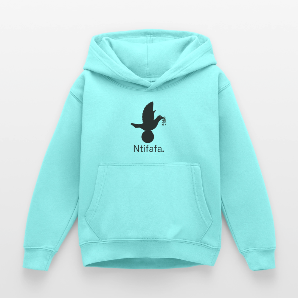 Sweat à capuche Enfant Ntifafa noir - Lusoquot - menthe poivrée