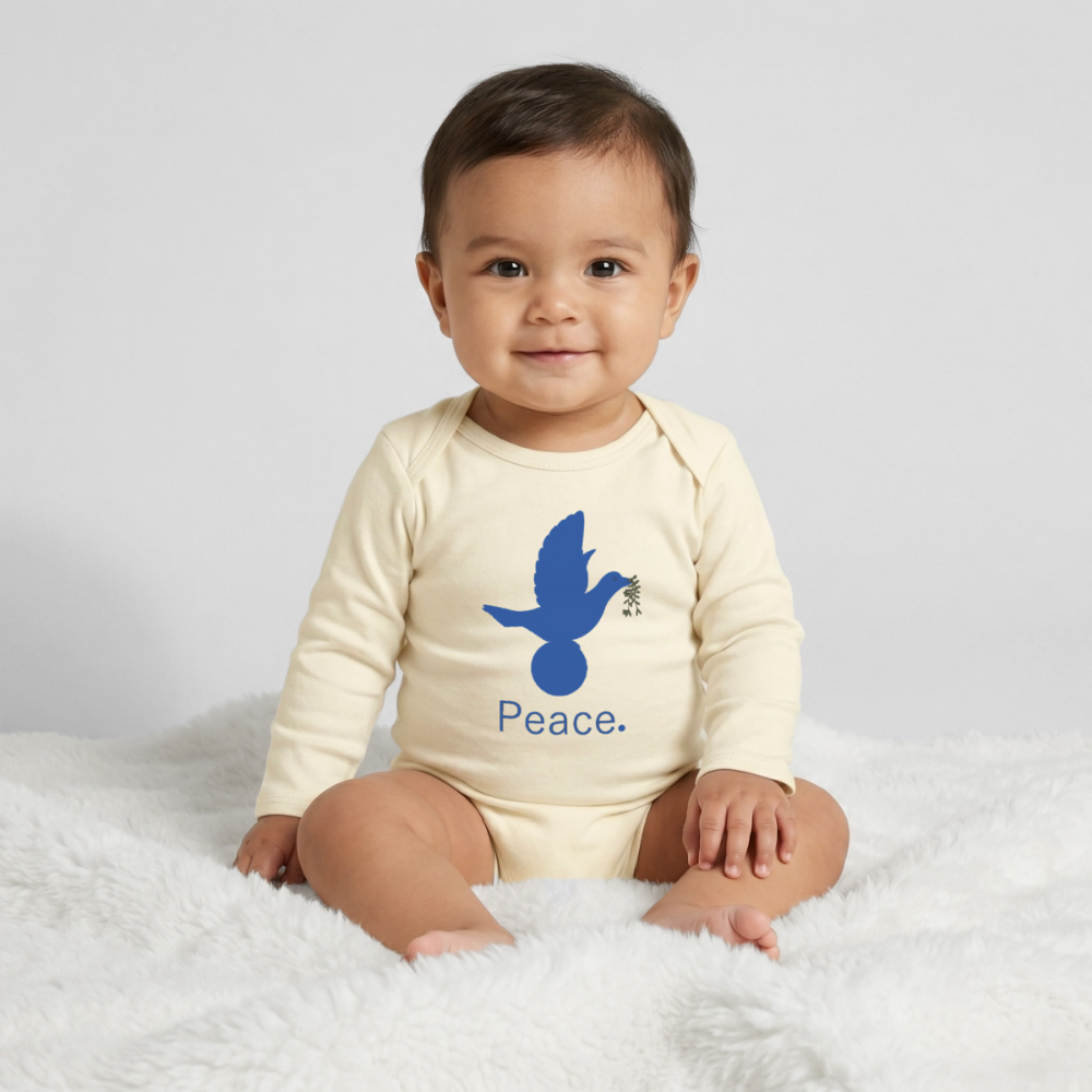 Body bébé manches longues biologique - écru doux