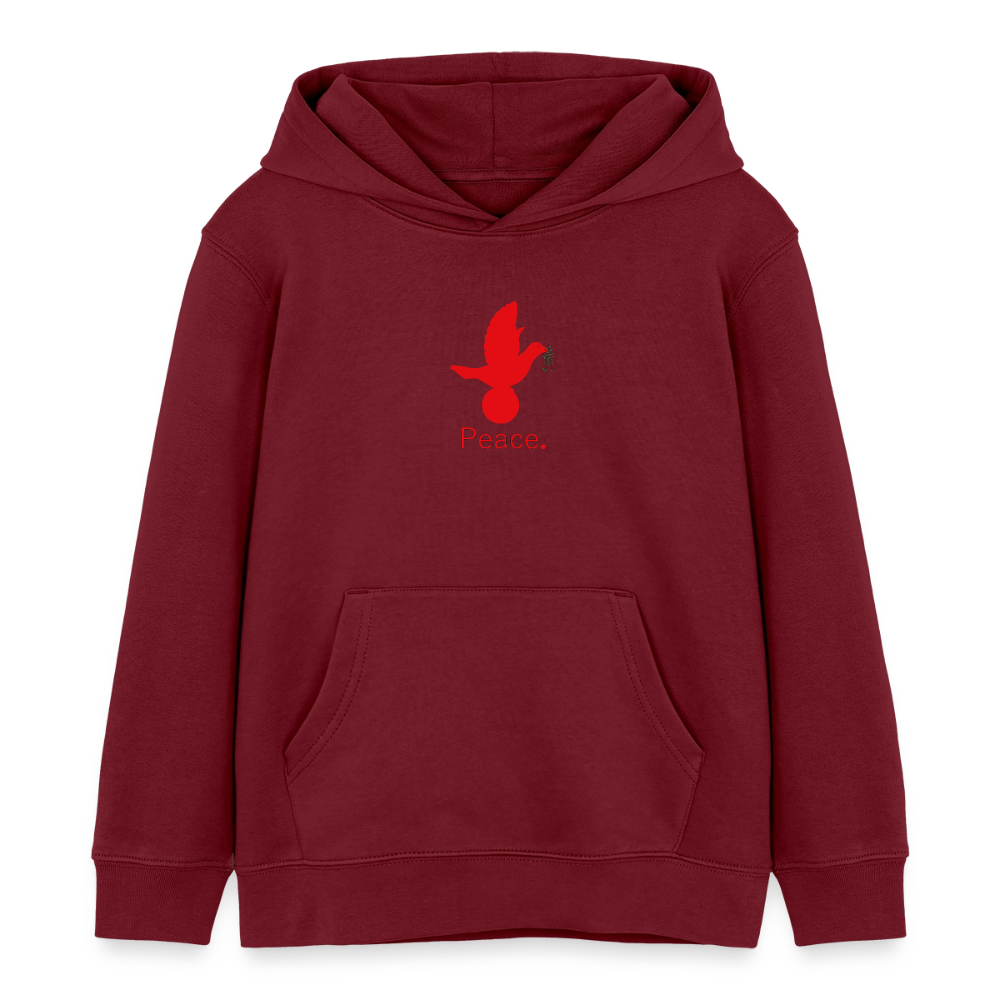 Sweat à capuche bio Mini Cruiser Stanley/Stella Enfant_peacerouge - bordeaux
