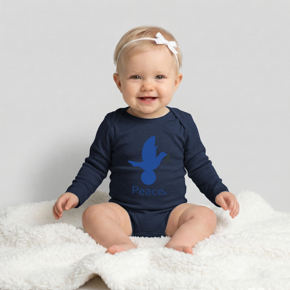 Body bébé manches longues biologique - bleu marine