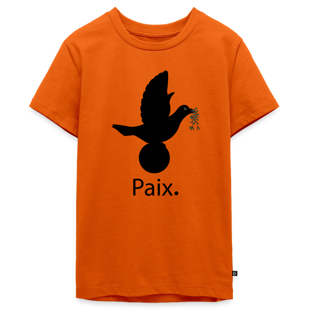T-shirt Premium Ado Paix noir - Lusoquot - orange 