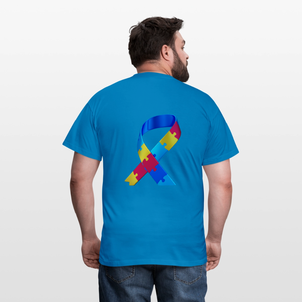 T-shirt Homme -journeemondiale trisomie 21 mars- Peace jaune - bleu royal