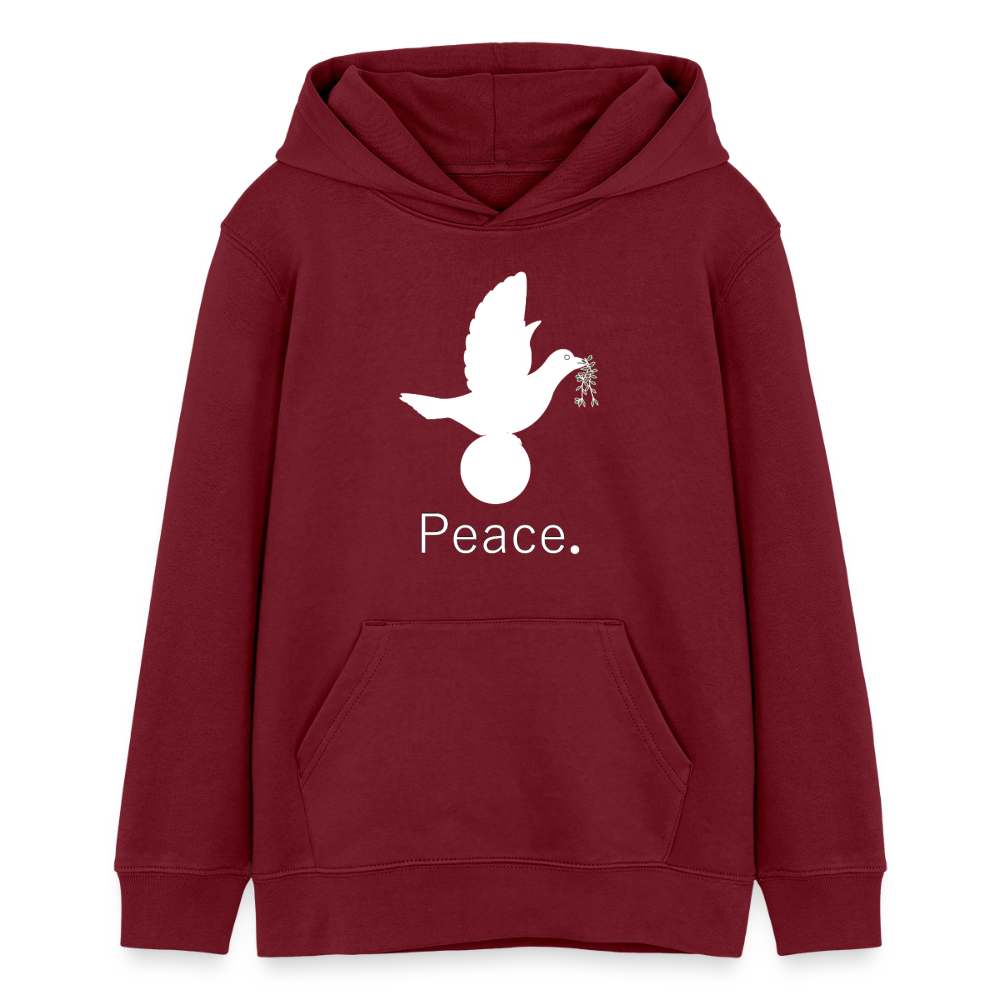 Sweat à capuche bio Mini Cruiser Stanley/Stella Ado_peaceblanc - bordeaux