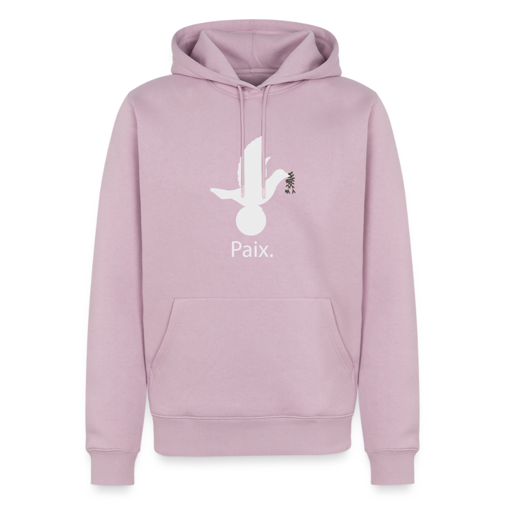 Sweat-shirt à capuche Premium pour hommes Paix blanc - Lusoquot - rose poudré
