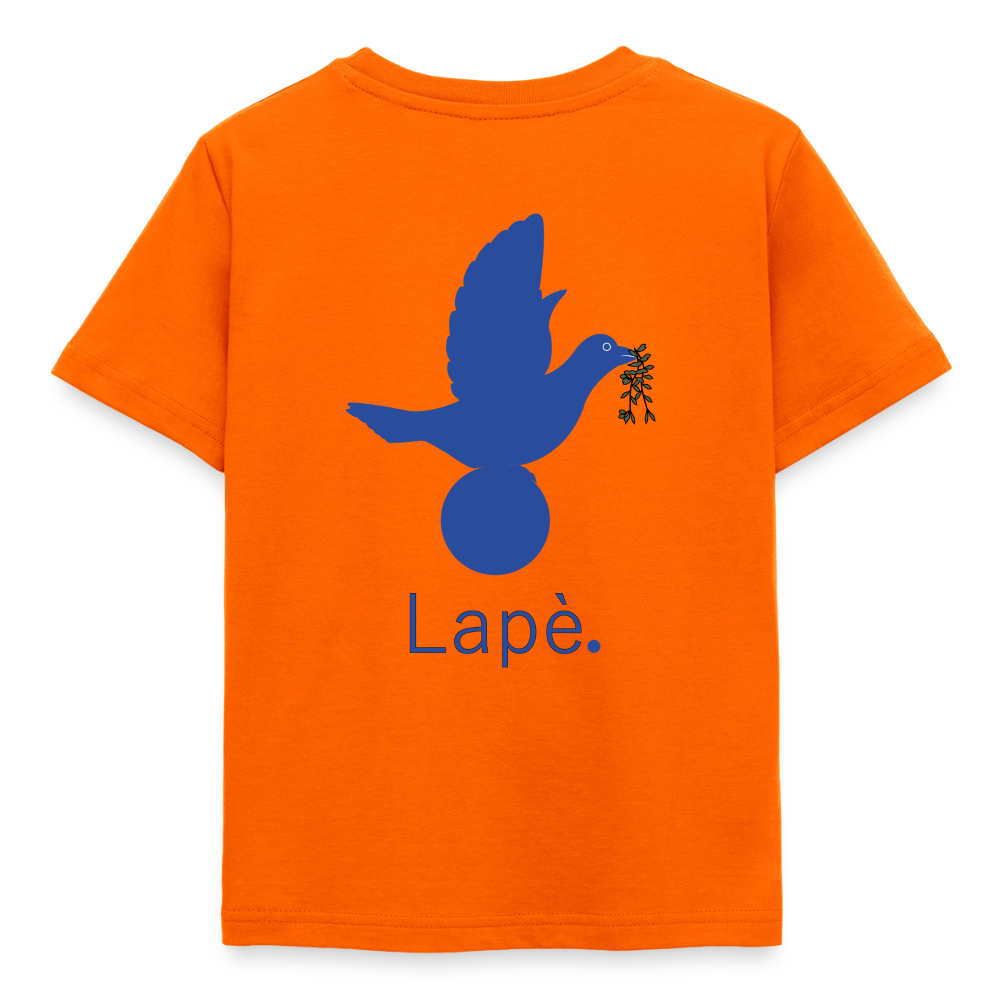 T-shirt Enfant anniversaire Lapè bleu - Lusoquot - orange
