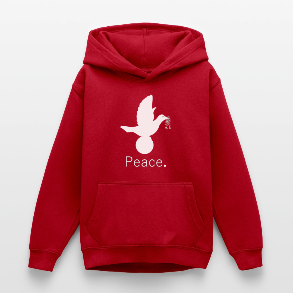 Sweat à capuche Ado_peaceblanc - rouge