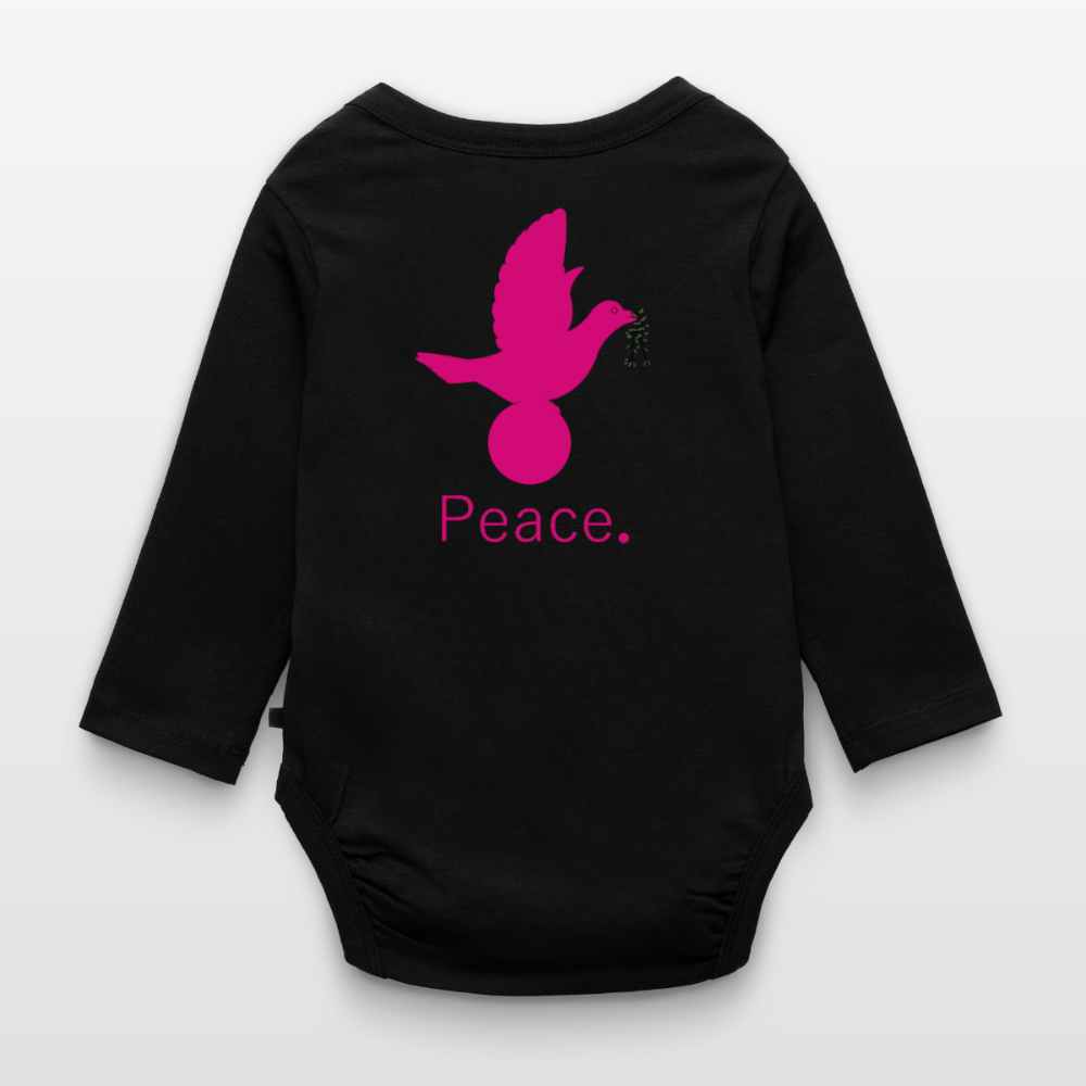 Body Bébé bio manches longues_peacerose - noir