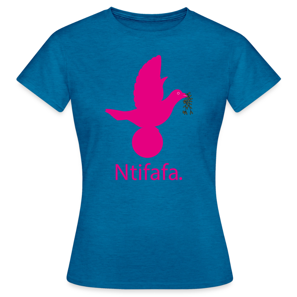 T-shirt Femme_ntifafa_rose - bleu saphir antique chiné