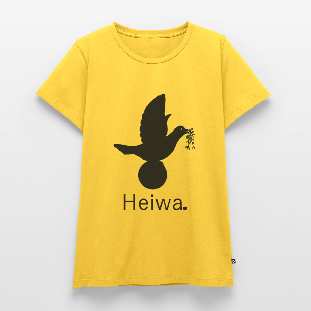 T-shirt Premium Femme Heiwa noir - Lusoquot - jaune soleil