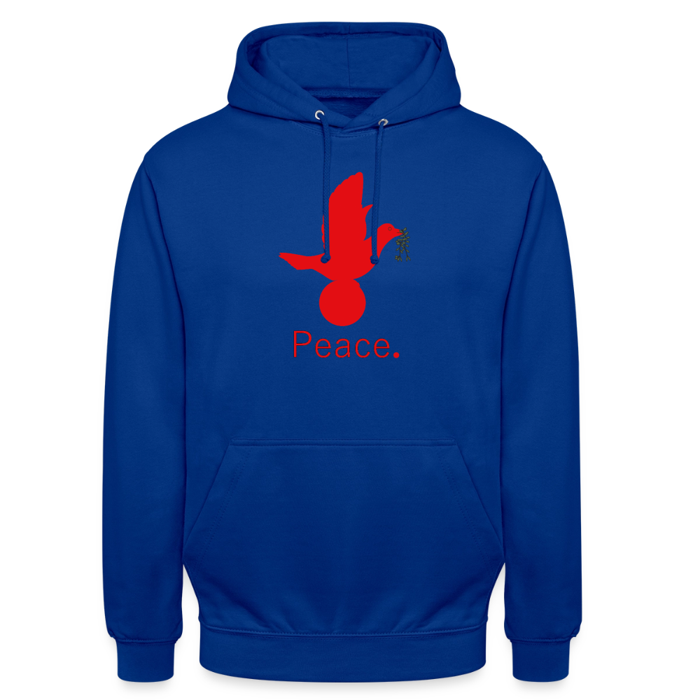Sweat-shirt à capuche unisexe Peace rouge Lusoquot - bleu royal