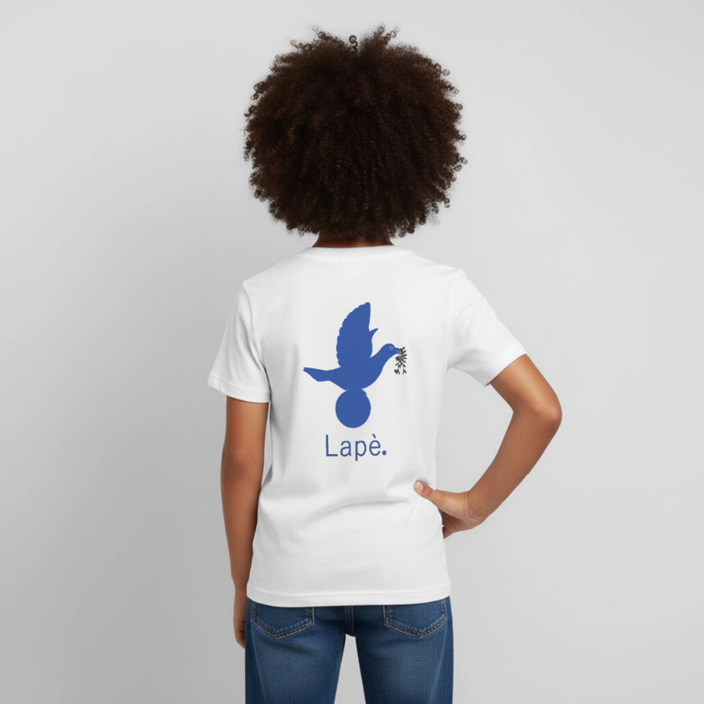 T-shirt Enfant anniversaire 2 ans Lapè bleu - Lusoquot - blanc