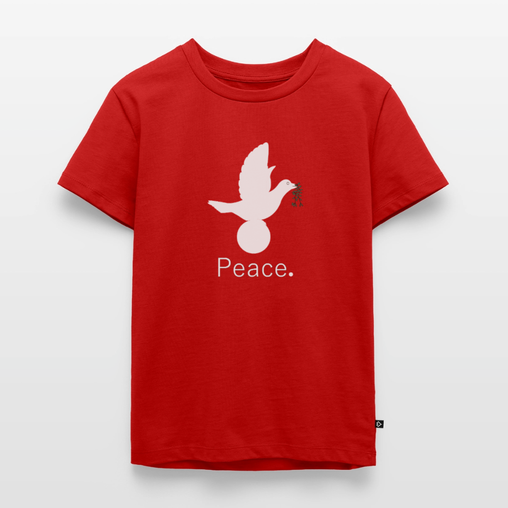 T-shirt Premium Enfant Peace blanc - Lusoquot - rouge