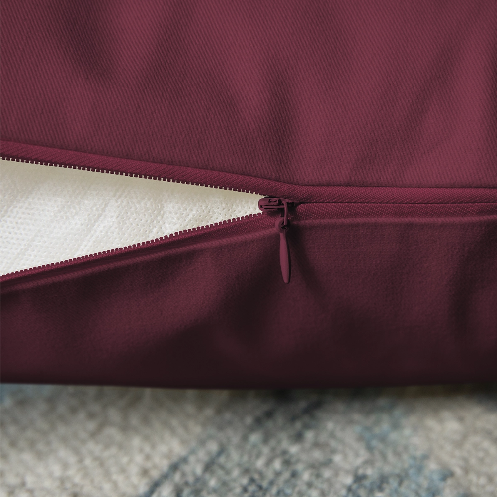 Coussin et housse de 45 x 45 cm - bordeaux