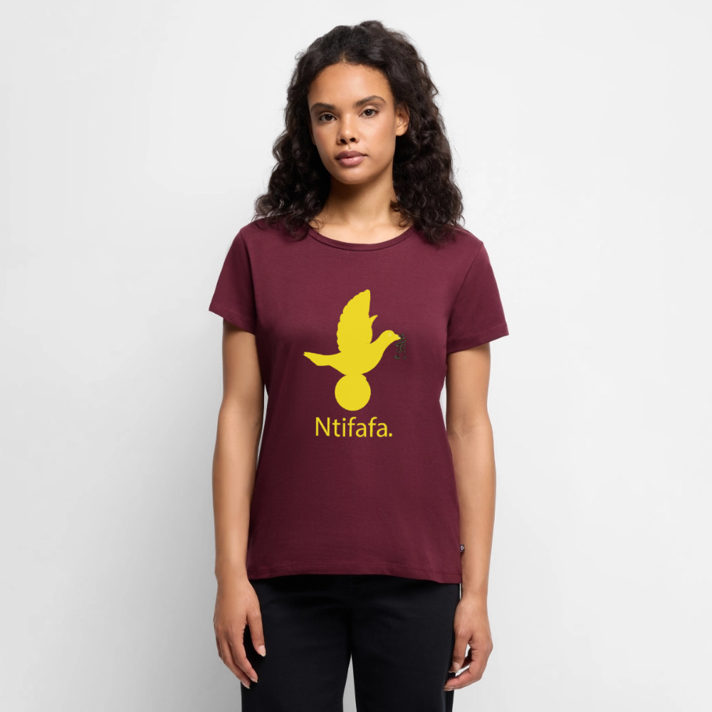 T-shirt Premium Femme Ntifafa jaune - Lusoquot - bourgogne