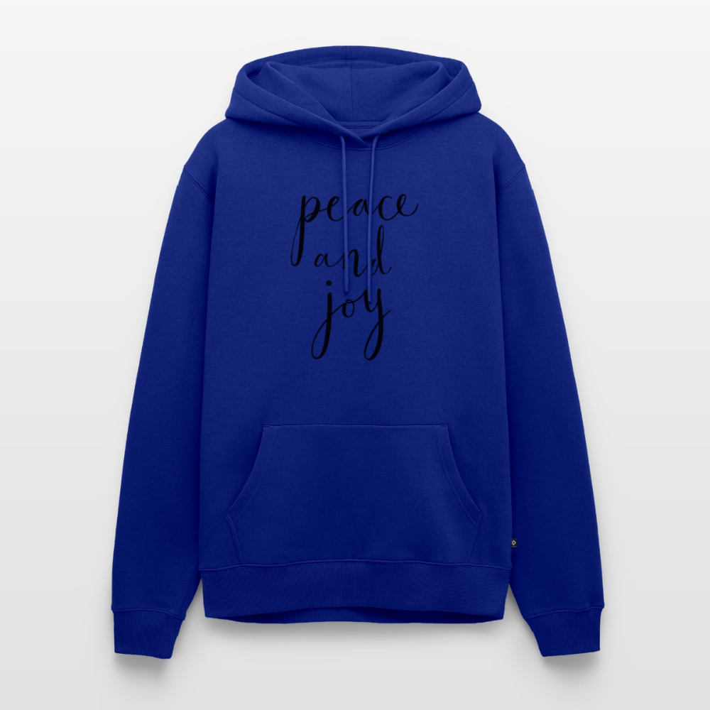 Sweat-shirt à capuche Premium pour hommes Peace and joy Peace noir - Lusoquot - bleu roi