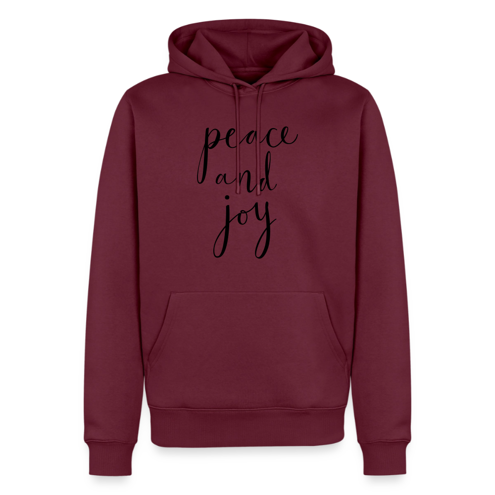 Sweat-shirt à capuche Premium pour hommes Peace and joy Peace noir - Lusoquot - bourgogne