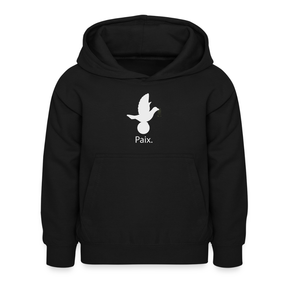 Sweat à capuche Enfant Paix blanc - Lusoquot - noir