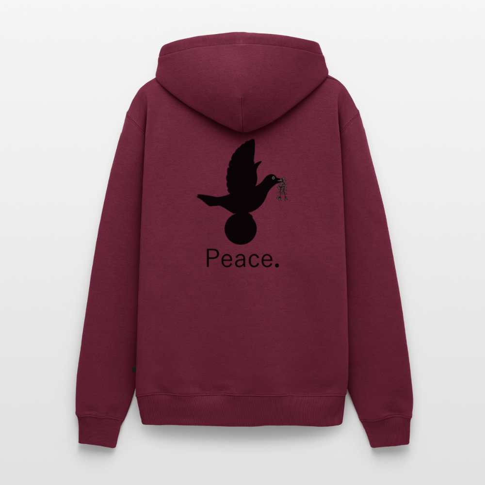 Sweat-shirt à capuche Premium pour hommes Peace and joy Peace noir - Lusoquot - bourgogne