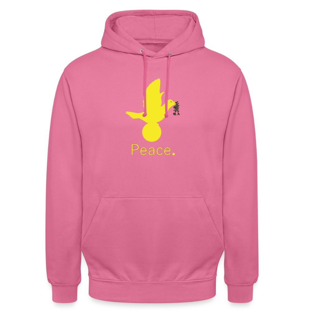 Sweat-shirt à capuche unisexe Peace jaune Lusoquot - rose