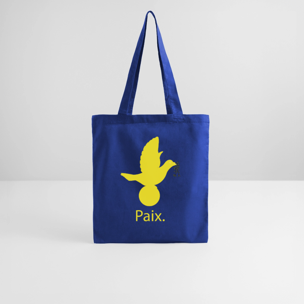 Tote Bag Paix jaune - Lusoquot - bleu royal