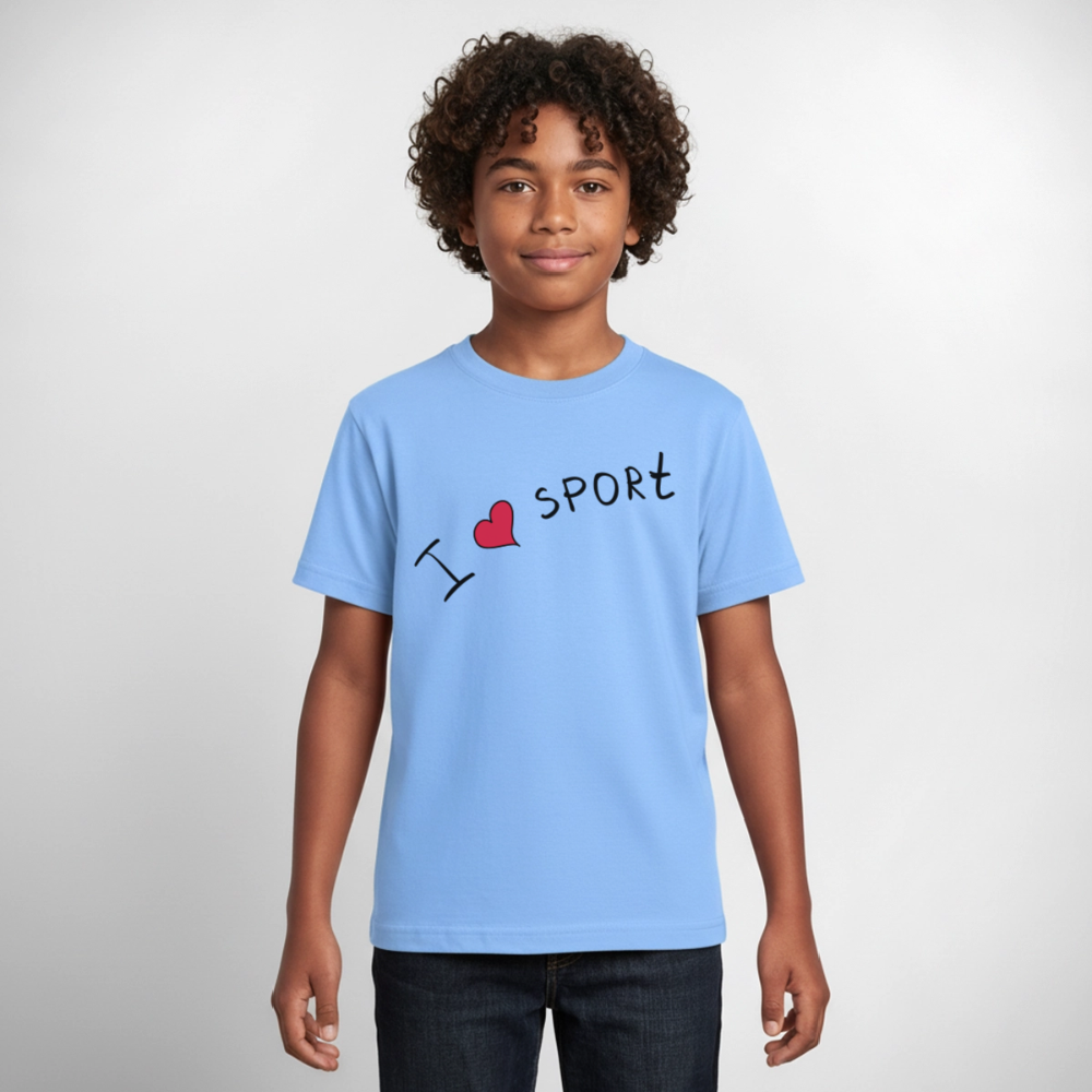 T-shirt Ado_peacerouge_sport - bleu ciel