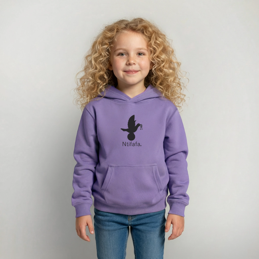 Sweat à capuche Enfant Ntifafa noir - Lusoquot - lavande