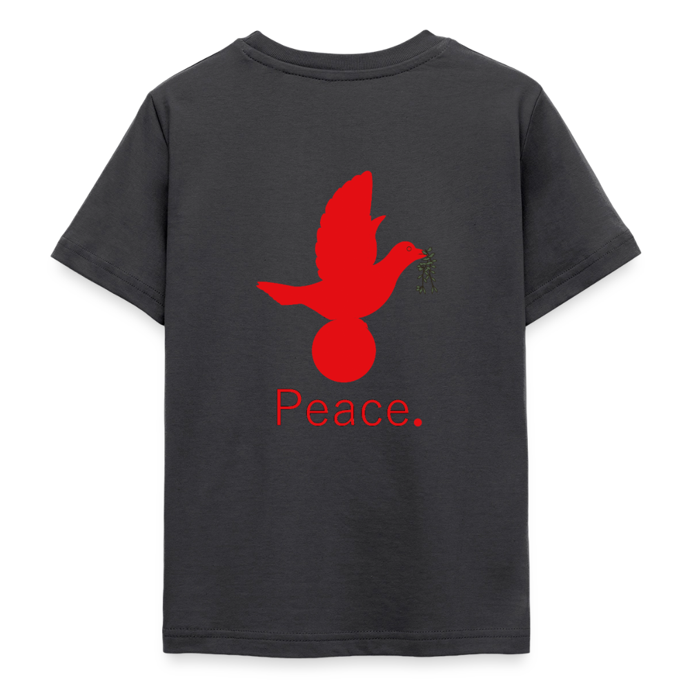 T-shirt Ado_peacerouge_sport - charbon