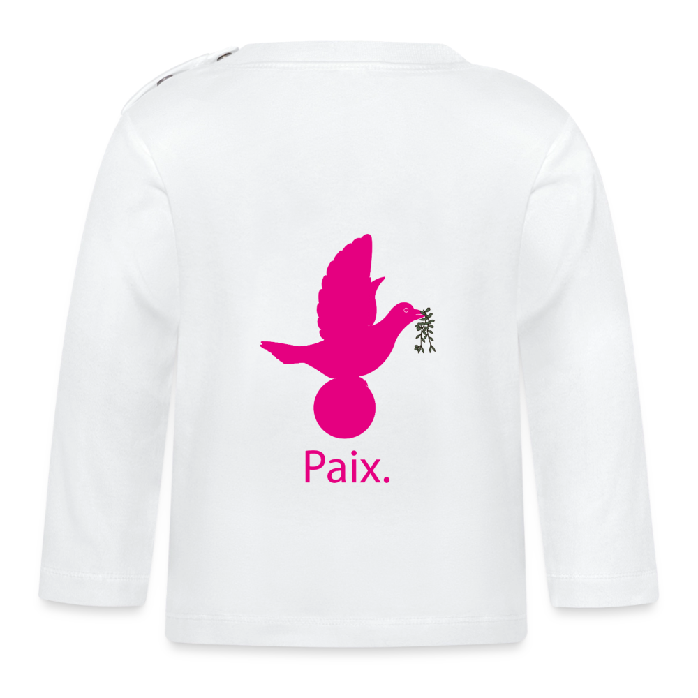 T-shirt manches longues Bébé anniversaire 1an - Lusoquot - blanc