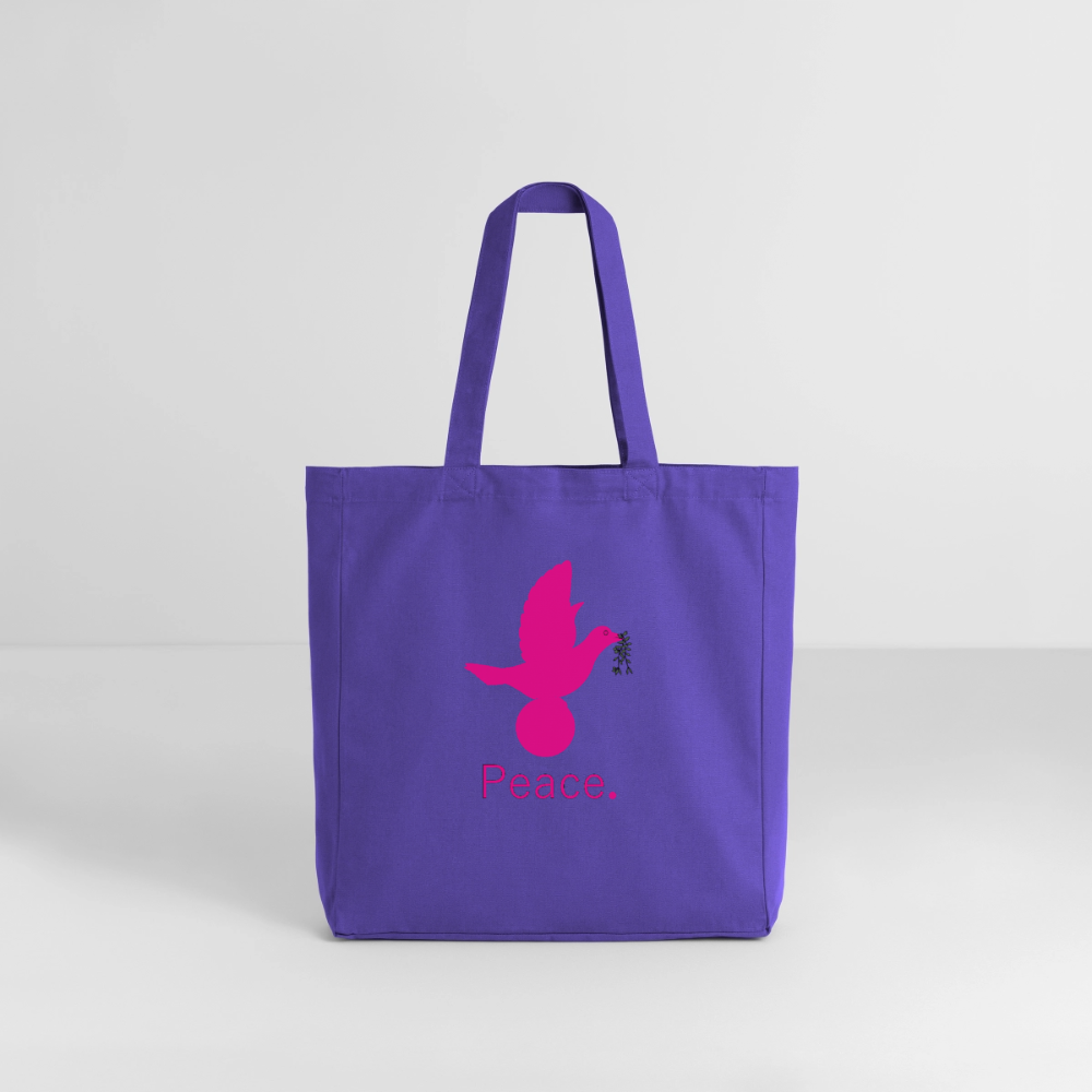 Tote bag Stanley/Stella Midweight recyclé Coeur Peace rose - Lusoquot - purple love 