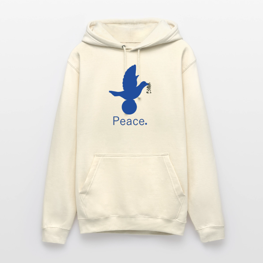 Sweat-shirt à capuche unisexe Peace bleu - vanille